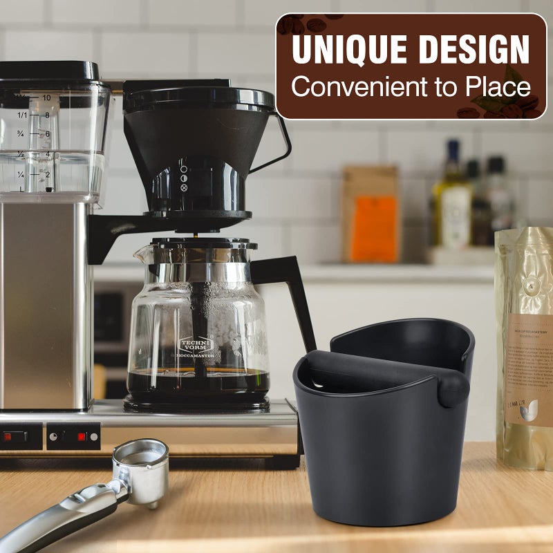 Orangehome Espresso Knock Box,4.8 Inch Coffee Ground Knock Box,Shock-Absorbent Durable Barista Style Knock Container with Removable Knock Bar and Non-Slip Base - Image 2